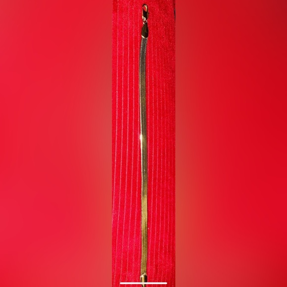 8” 18K Gold Over 925 Sterling Silver 5MM Brazilian Herringbone Bracelet, New! - Picture 6 of 6